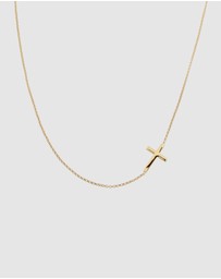 Elli Jewelry - Necklace Cross Pendant 925 Sterling Silver Gold-Plated