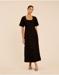 AERE - Margot Linen Midi Dress