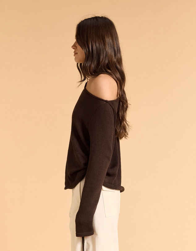 MVN - Rouched Side Knit Top