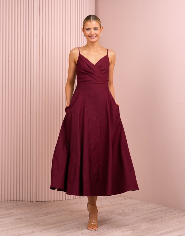 Azzurielle - Peta Full Skirt Midi Dress