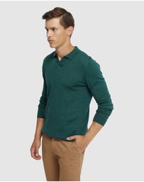 Oxford - Blair V-Neck Merino Wool Polo