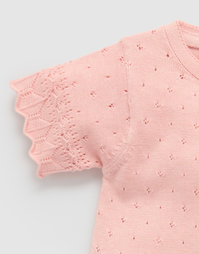 Purebaby - Scalloped Knit Set -Kids-Babies