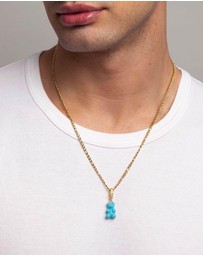 Nialaya Jewellery - Men's Turquoise Gummy Bear Necklace