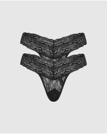 Sotto Brand - Sotto Two Pack Allungare G-String Black/Black
