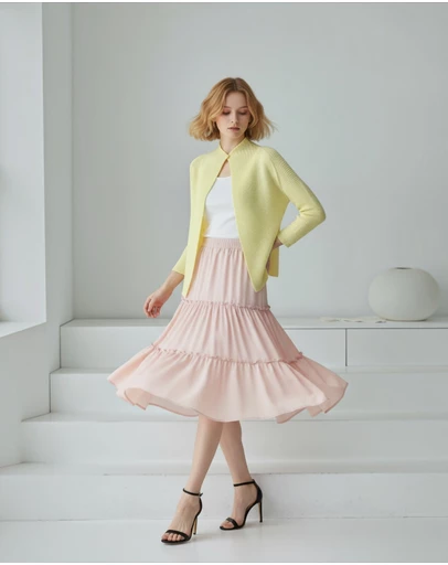 Mossée - Zelie Lightweight Pleated Cardigan