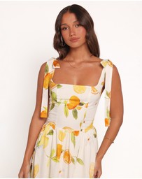 Petal & Pup - Mirea Midi Dress - Lemon Print
