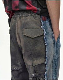 Andersson Bell - Denim & Cargo Trompe L'oeil Mesh Pants - Unisex