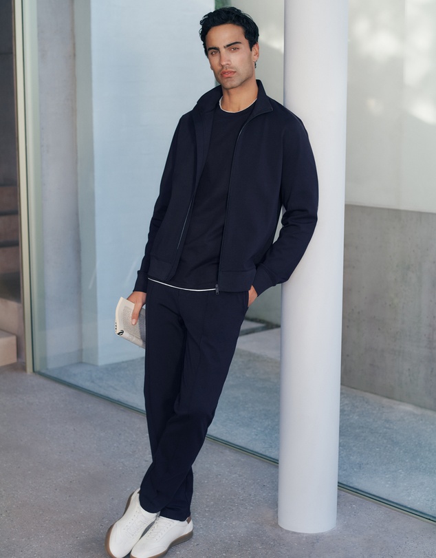 Trenery - Ponte Zip Through Jacket in Navy