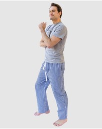 Sant And Abel - Men's Hepburn Gingham Navy PJ Pants