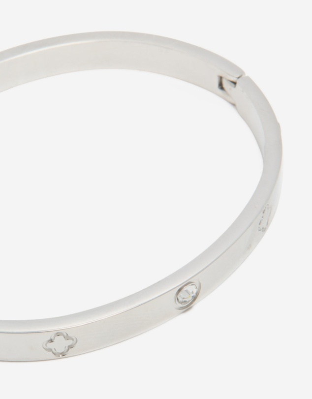Lovisa - Waterproof Stainless Steel Cubic Zirconia Flower Bangle