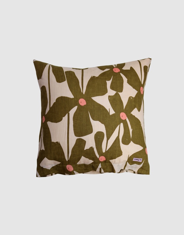 Mosey Me - Olive Poppy Euro Pillowcase Set