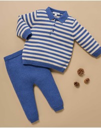 Purebaby - Polo Knit Set -Kids-Babies