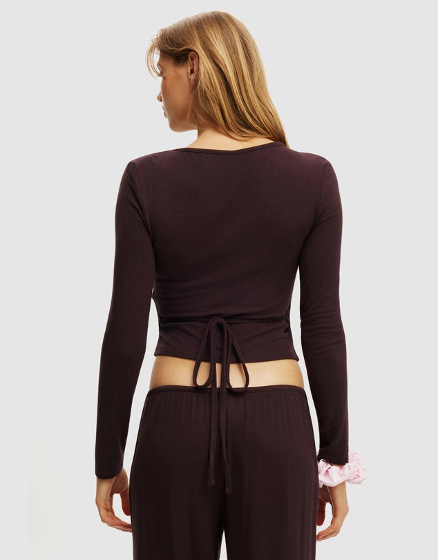Cotton On Body - Super Soft Wrap Long Sleeve Top