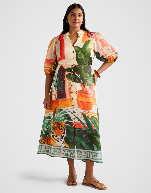 Forever New Curve - Arabella Curve Printed Midi Dress