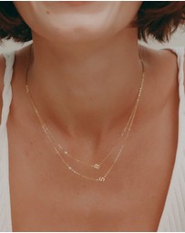 SAINT VALENTINE - Pearl Letter Necklace - Gold