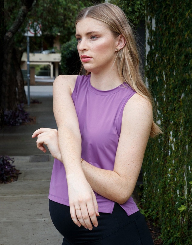 Angel Maternity - Sports Tank Top in Purple
