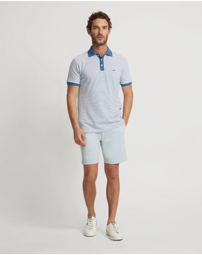 Oxford - Mack Striped Organic Cotton Polo