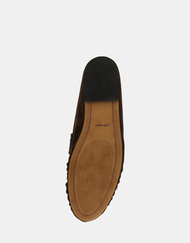 Steve Madden - Rafe Chocolate Brown Suede Loafers