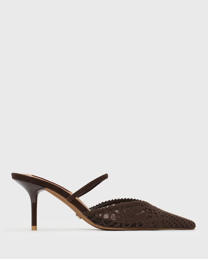 Betts - Oasis Crochet Pointed Toe Heels