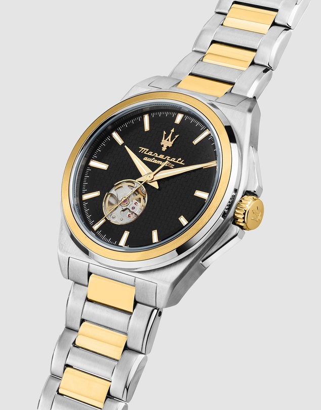 Maserati - Maserati Velocita 41mm Automatic Black Dial Two Tone Stainless Steel Strap Watch