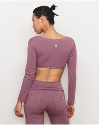Pinky & Kamal - Long Sleeve Crop Top