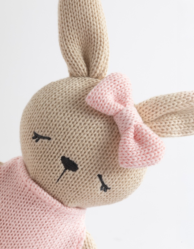 Living Textiles - Knitted Animal Toy- Bella the Bunny