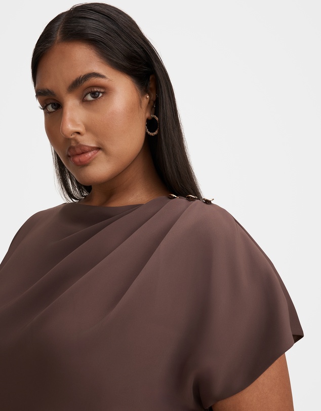 Forever New Curve - Kylee Curve Button Neck Dress