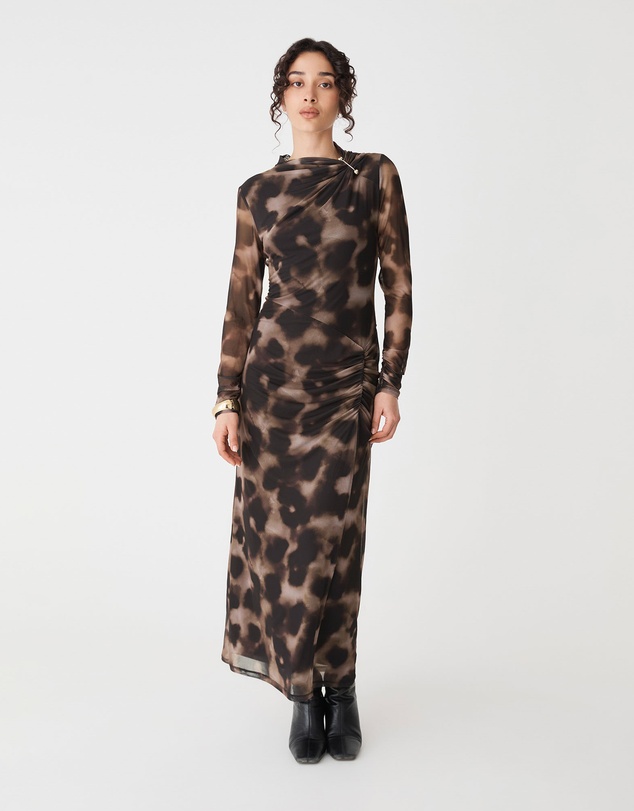 Forcast - Savanna Printed Mesh Dress