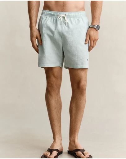 Gant - Striped Seersucker Swim Shorts