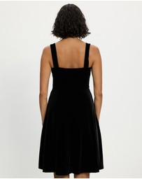 Mossée - Kiara Velvet Square Neck Dress