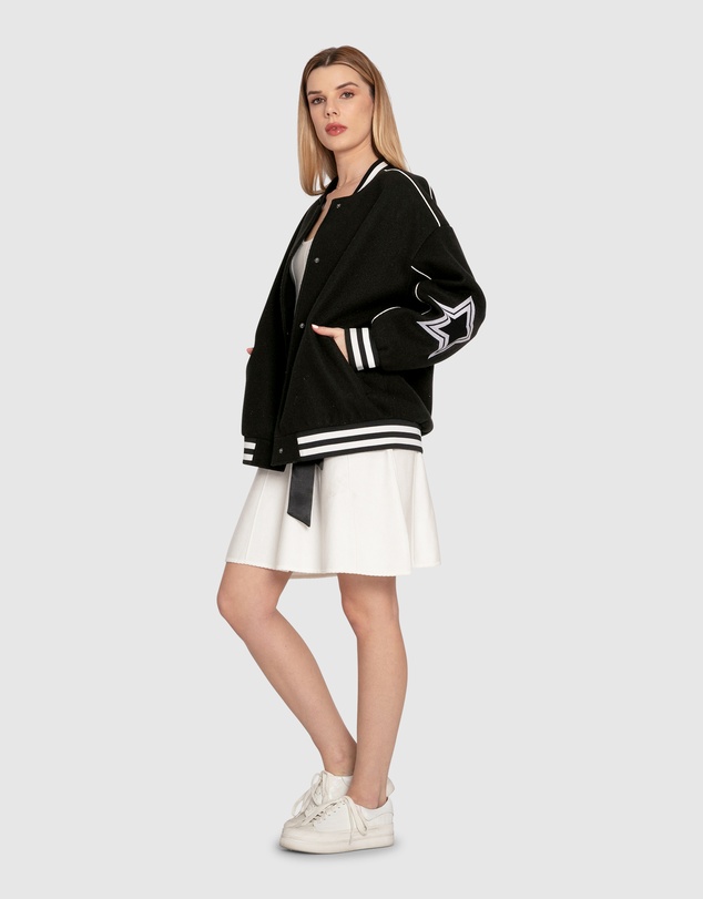 Belle & Bloom - Hold Me Close Letterman Bomber