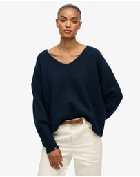 Superdry - Brushed Oversized V Neck Jumper