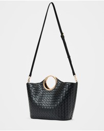 Forever New - Valentina Metal Handle Weave Bag