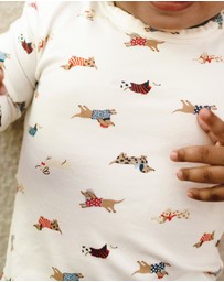 Kynd Baby - Comfy Bodysuit Long Sleeve in Dachshund