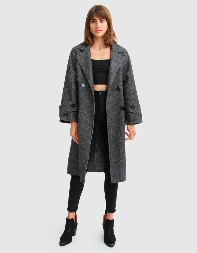 Belle & Bloom - Rumour Has It Oversized Wool Blend Coat