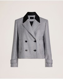 SABA - Prudence Wool Check Peacoat