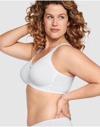 Naturana - Wide Strap Wirefree Cotton Bra with Lace