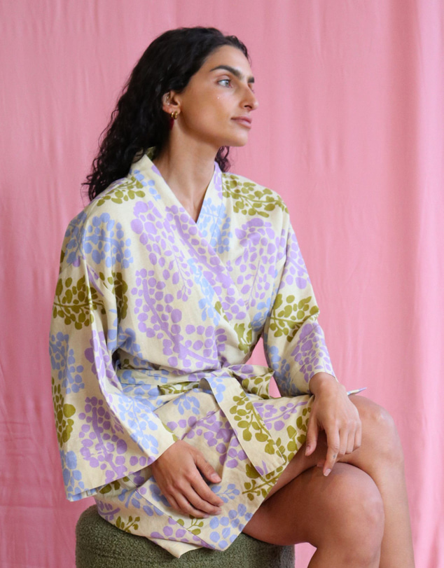 Mosey Me - Heidi Linen Short Robe