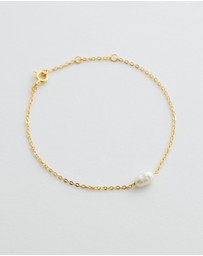 SAINT VALENTINE - Cielo Single Pearl Bracelet - Gold