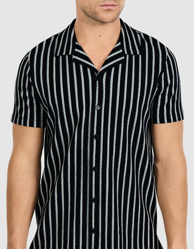 Tarocash - Gable Stripe Textured Shirt