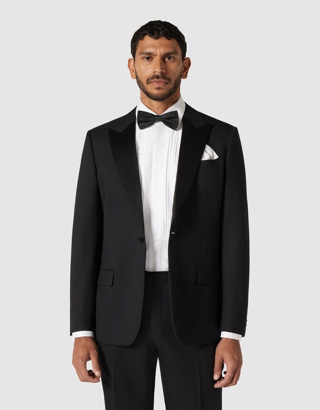 Politix - Slim Fit Premium Wool Silk Tuxedo Jacket