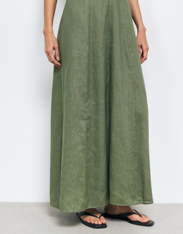AERE - Evania Linen Midi Dress