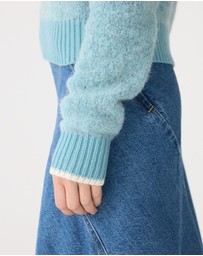 Bassike - Wool Alpaca Contrast Knit Jumper