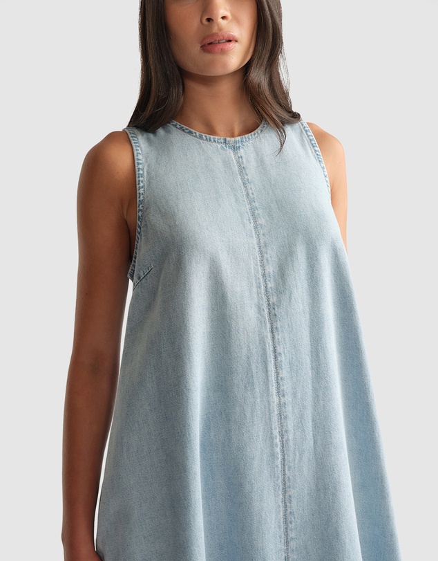 Decjuba - D-Luxe Denim Racer Maxi Dress