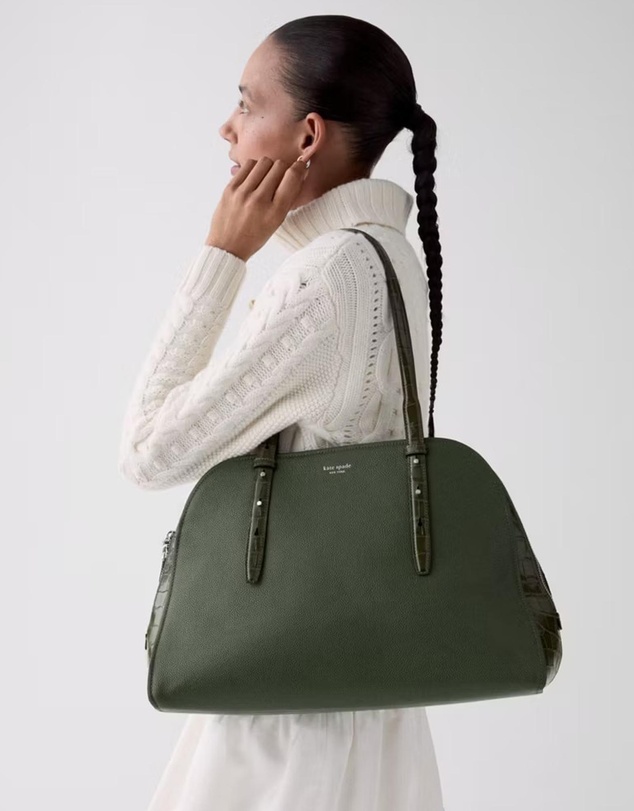 Kate Spade - Do It All Croc Embossed and Pebbled Leather Maise Carryall