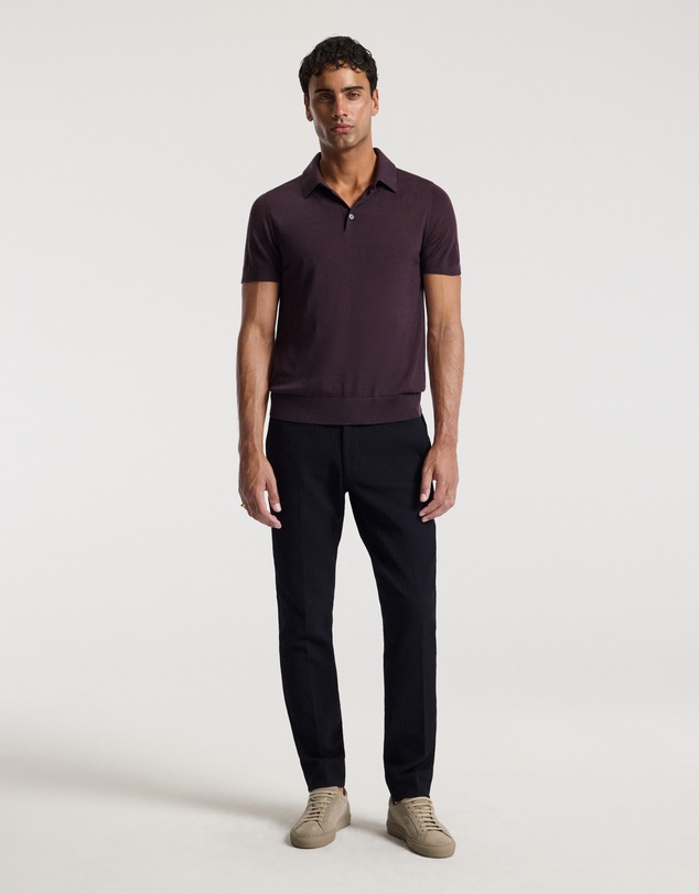 Calibre - Merino Wool Polo Currant