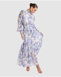 Honey and Beau - Fluerina High Neck Midi Dress