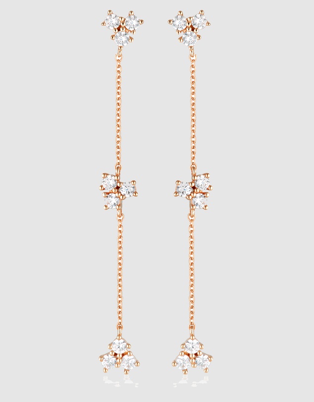 Georgini - Trois Rose Gold Earrings