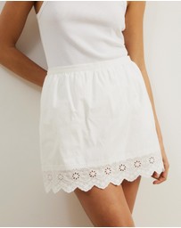 Atmos&Here - Penelope Embroidered Mini Skirt