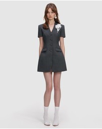 Self Portrait - Tailored Flower Detail Mini Dress